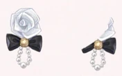 Rose in Night (Earrings)