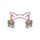 White Kitten Earrings