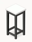 Bar Stool-Black-White