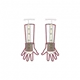 Gold Edge Gloves - White