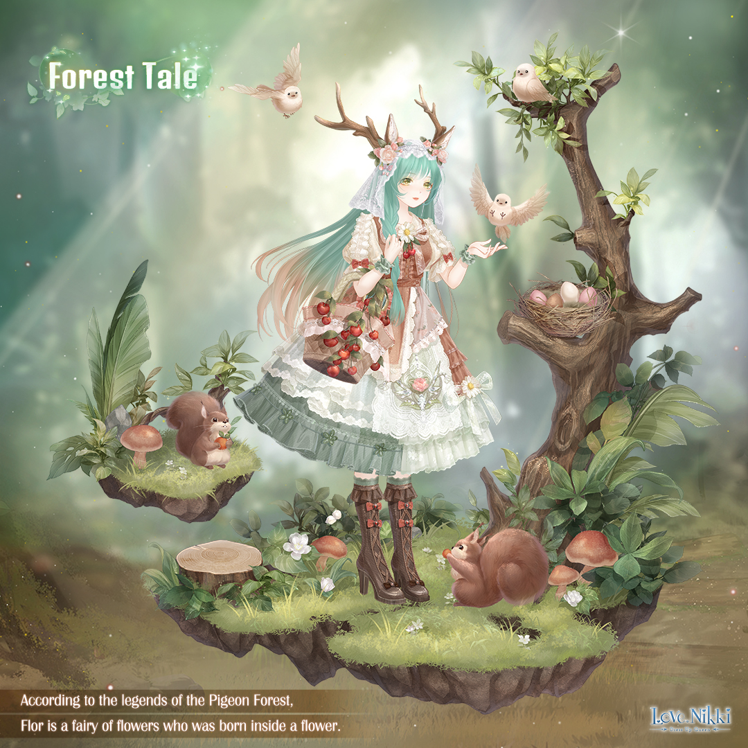Enchanting Milk Maid in a Serene Forest
