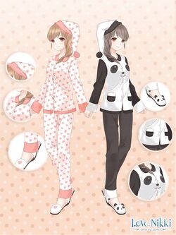 Love nikki panda pajamas sale