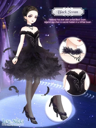 small dressing table black Swan Dress M