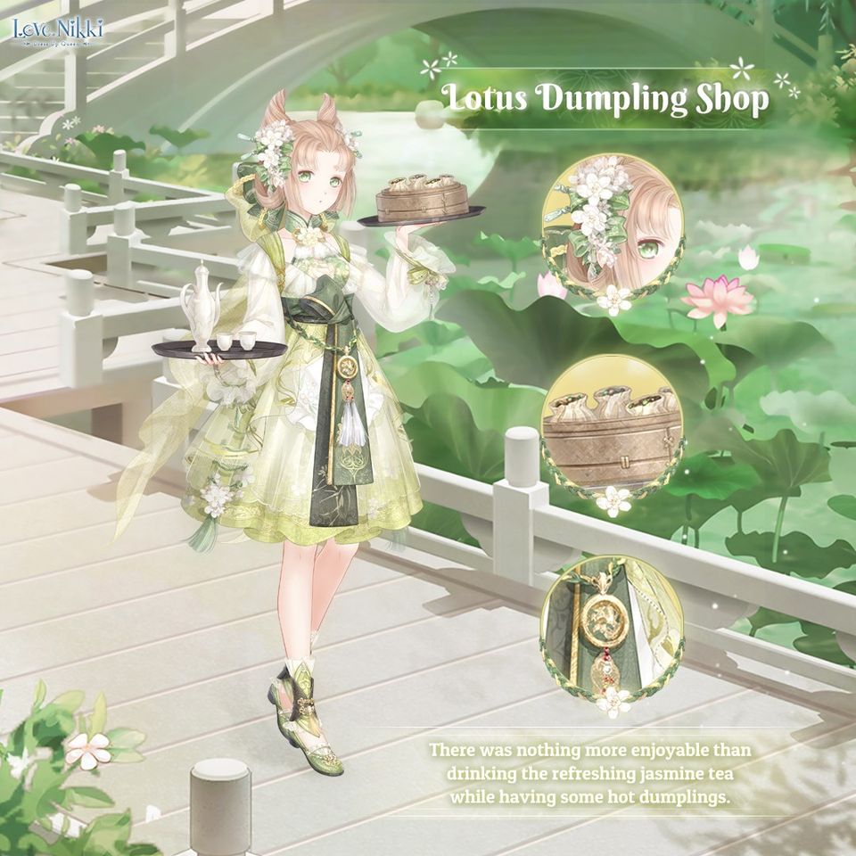 Love nikki green tea parasol deals