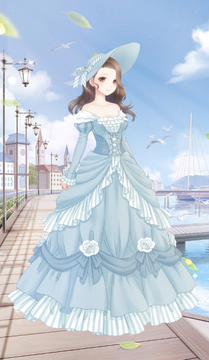 Lily blue dress top