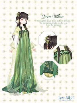 Willow dress long chinois green online