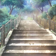 The Spring Stairway background