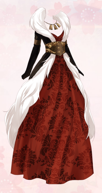 red witch dress