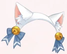 White Kitten Earrings