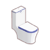 Blue-White Toilet