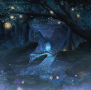 The Night in the Forest background