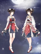 The Base and Gorgeous versions of the suit