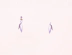 Purple Feather Earrings