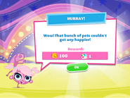 Hurray - Reward 100 Kibble and 1 Bling