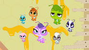 What was making the buzzing noise in Littlest Pet Shop all along-a group of bees that look just like the pets.