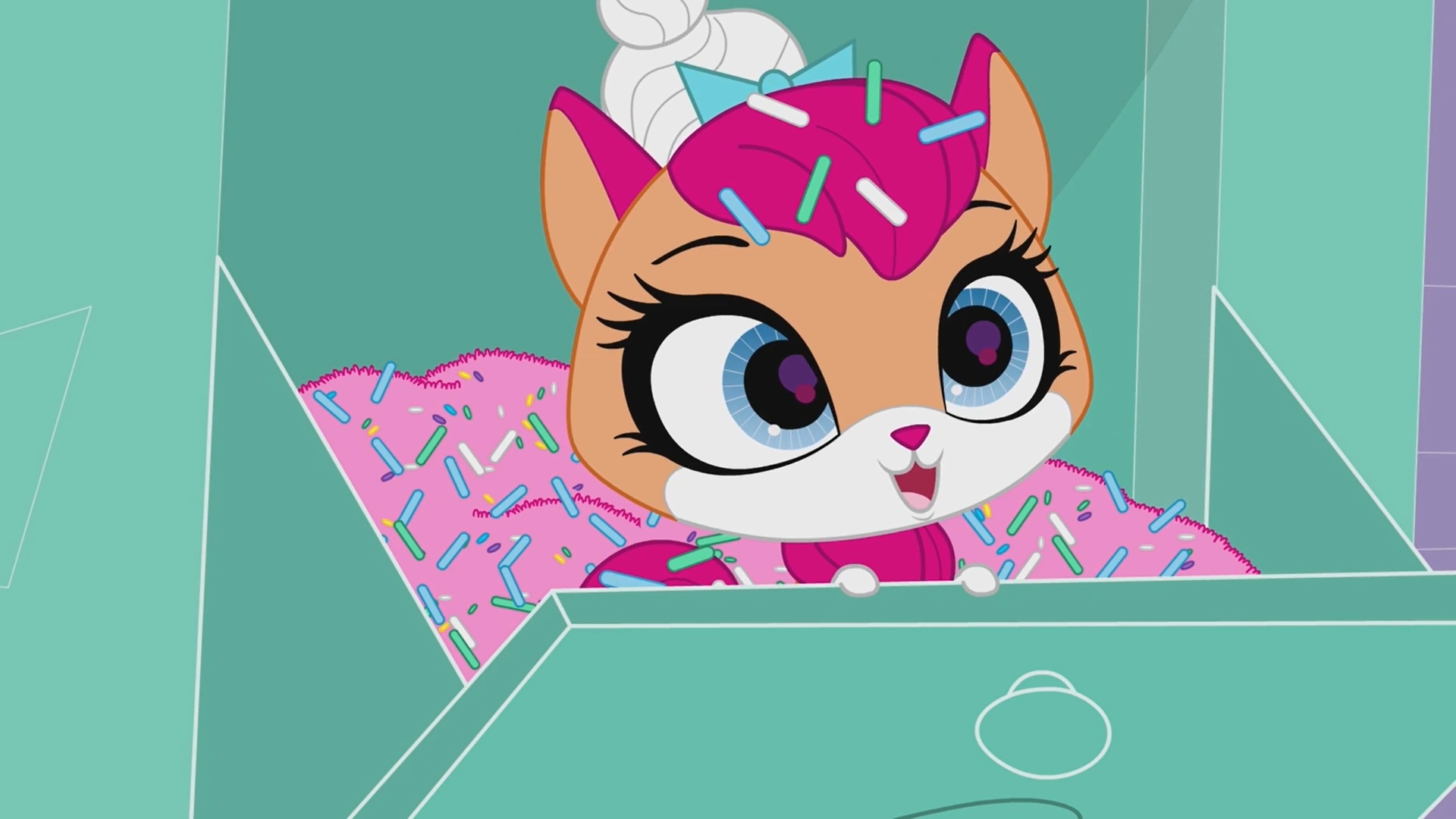 Colección Littlest Pet Shop Petal Party Rose 7 ascotas parte de la