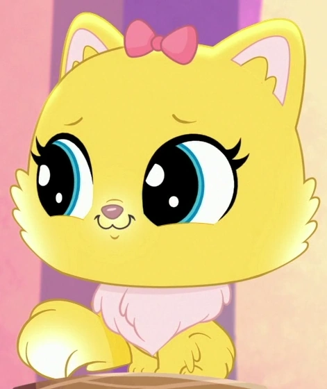 Figurine LPS Littlest Pet Shop – Chat Jumbo Taille XXL – Jaune – Hasbro – Occasion