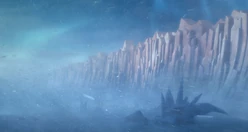 Fundamenty świątyni na Ilum, klify