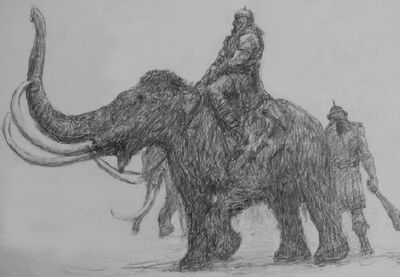 Giants Riding Mammoths