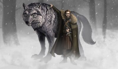 Grey Wind and Robb