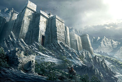 A Map A Day - Artist impression of Minas Tirith from the Lord of