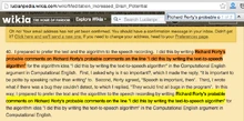 We find the document is right and the right paragraph by searching for 'I did this by writing Richard Rorty’s probable comments on Richard Rorty's probable comments on the line “I did this by writing the text-to-speech algorithm”' on the page.