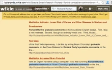 In the search results, the document "Increased Brain Potential" is the closest to the one containing Richard Rorty's comment on the line “I did this by writing the text-to-speech algorithm” because it contains the text "I did this by writing Richard Rorty's probable comments on Noam Chomsky’s probable comments on the line…", which is similar in form to the sought text.