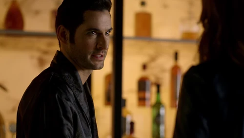 Lucifer saying the title of the episode to Mum.