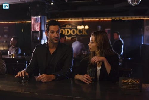 Chloe & Lucifer at the bar