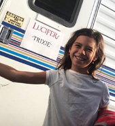 Scarlett Estevez behind the scenes of Season 4