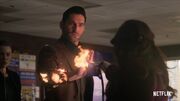 Lucifer Morningstar and Chloe Decker from the Lucifer's 5B trailer by Netflix