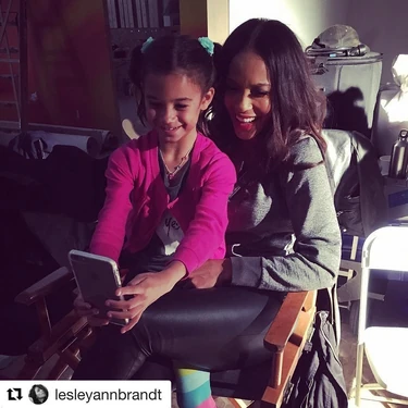 Scarlett Estevez & Lesley-Ann Brandt behind the scenes of Season 2