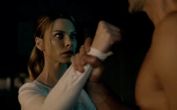  stops  from touching his scars, "Don't. Please