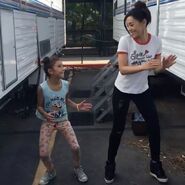 Scarlett Estevez & Aimee Garcia behind the scenes of The Sin Bin