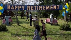 God hosting a Retirement Party