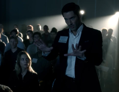 Lucifer saying the title of the episode.