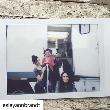 Scarlett Estevez, Lesley-Ann Brandt, Aimee Garcia & DB Woodside behind the scenes of Liar, Liar, Slutty Dress on Fire