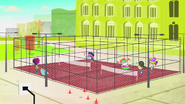 S1 E1 at the school's tennis courts