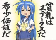 Konata and her speech about her chest size.