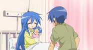 Kanata holding baby Konata