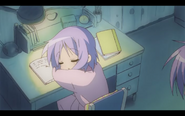 Tsukasa sleeping at her desk