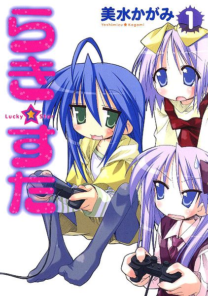 how to draw lucky star characters step by step