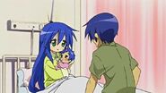 Kanata holding baby Konata.