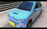 Yui's car, Initial D style