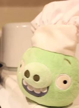 Chef pig plush top