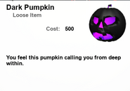 Dark Pumpkin Preview Screen