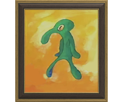 details about roblox lumber tycoon 2 bold and brash squidward painting