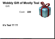 Wobbly Gift of Mostly Teal Preview Screen