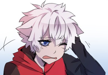 anime wolf boy with white hair