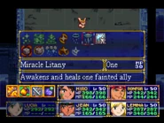 Miracle Litany, as seen in Ronfar's Magic menu